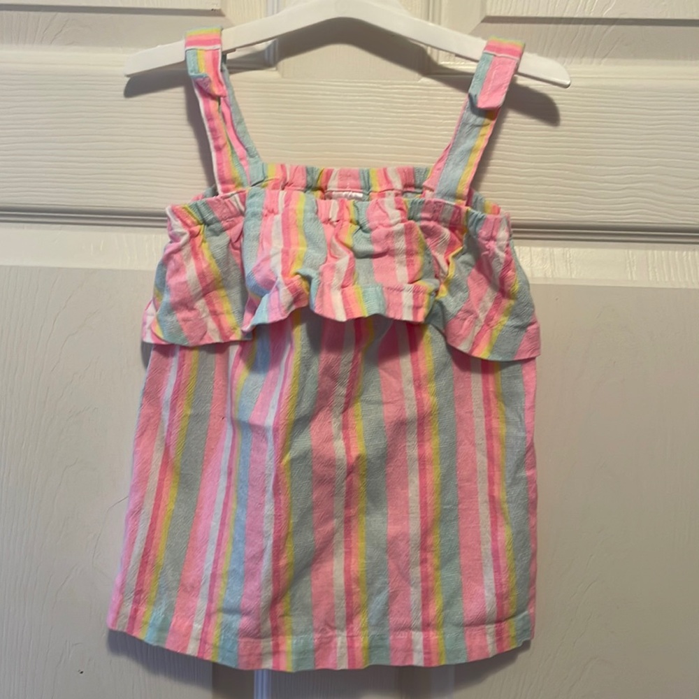 Girls SIZE 5 carters top. Pinks, white, and blue